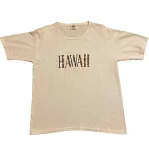 Vintage Hawaii Aloha embroidered floral tee